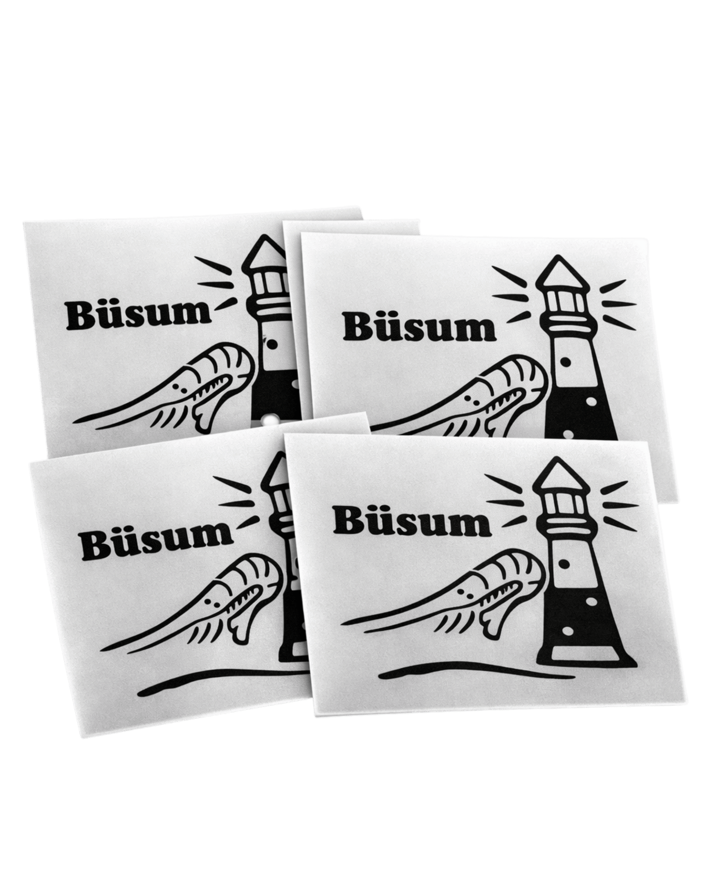 Büsum Krabbe & Leuchtturm Aufkleber