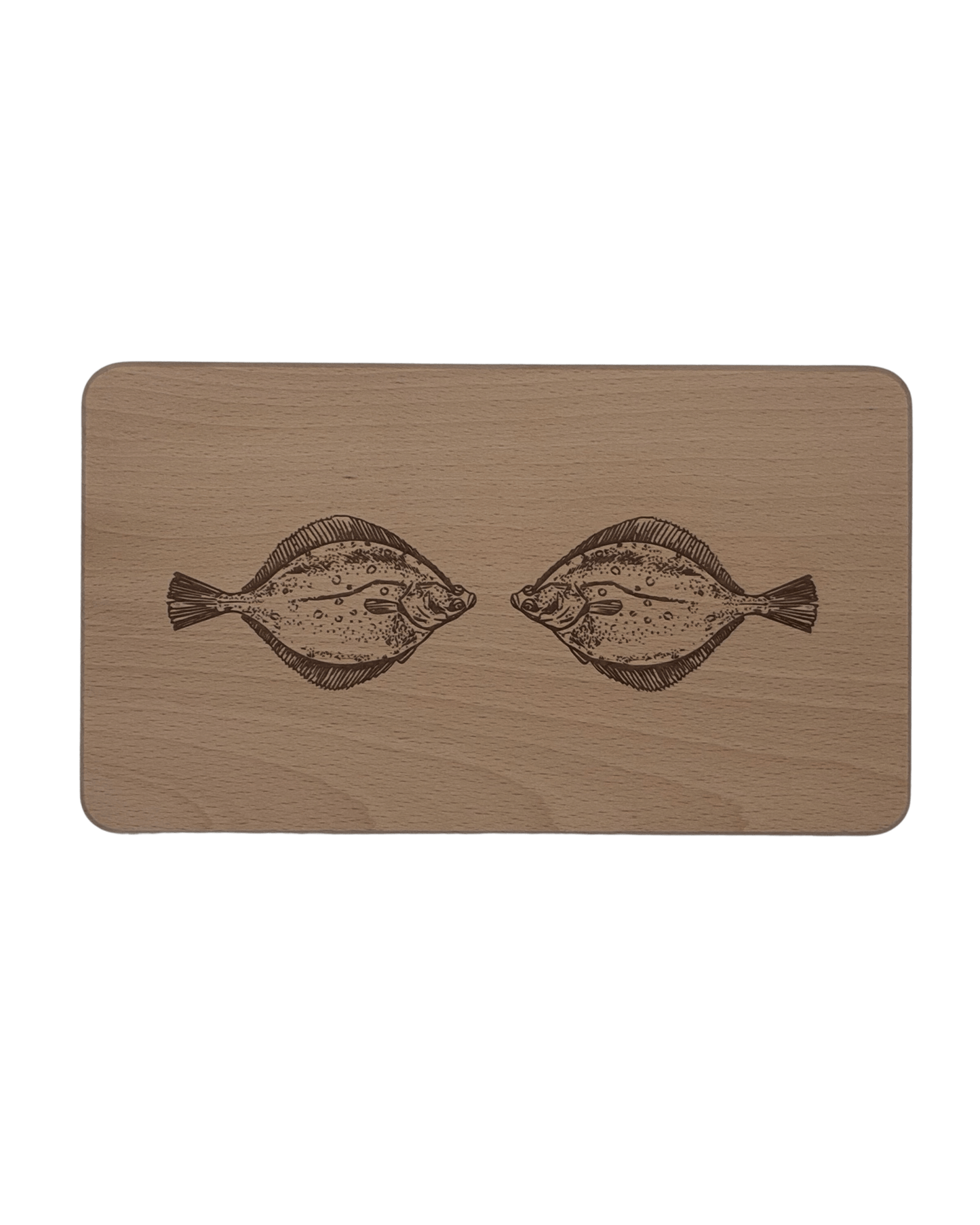 Holzschneidebrett Scholle Duo