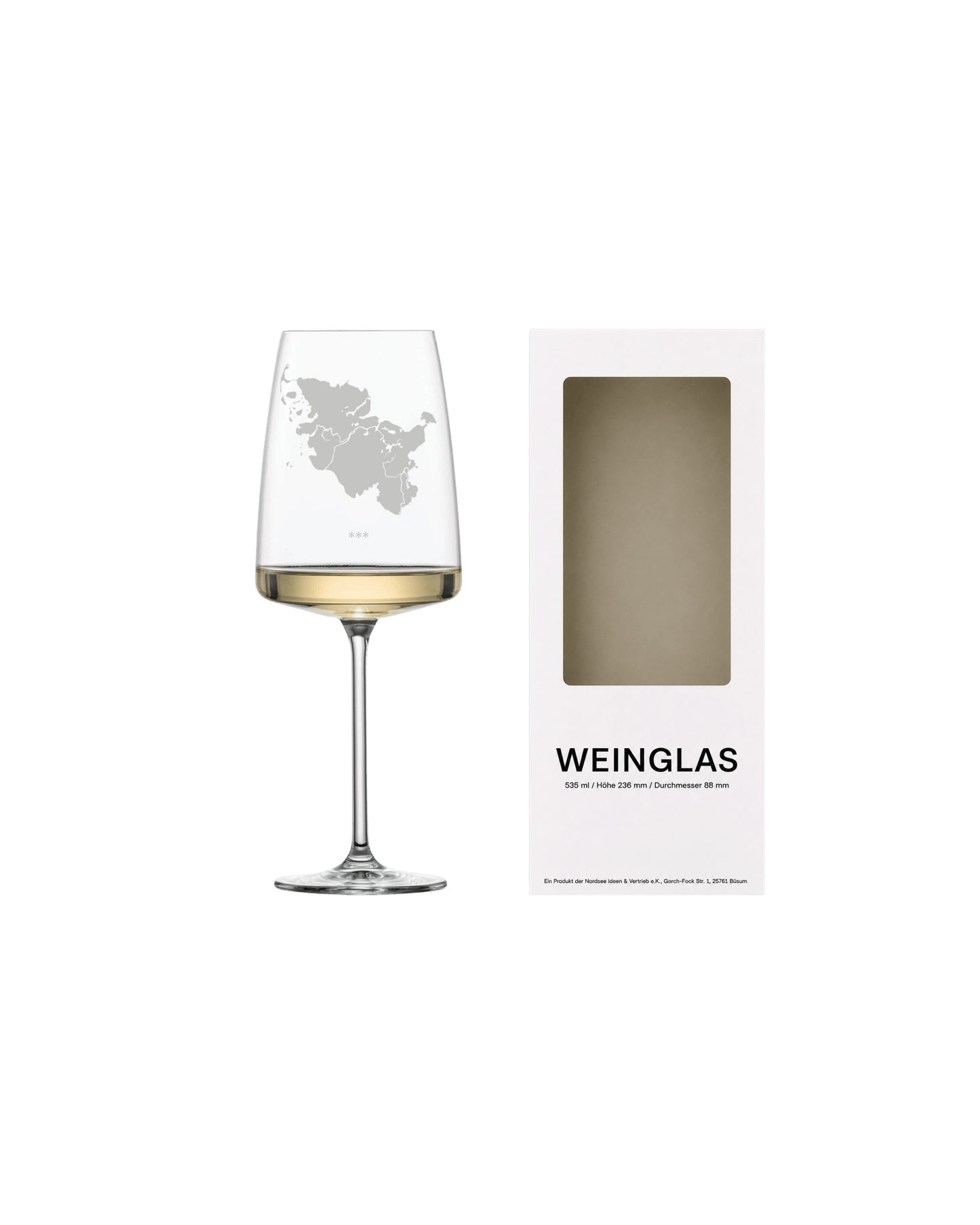 Weinglas Küstenkarte