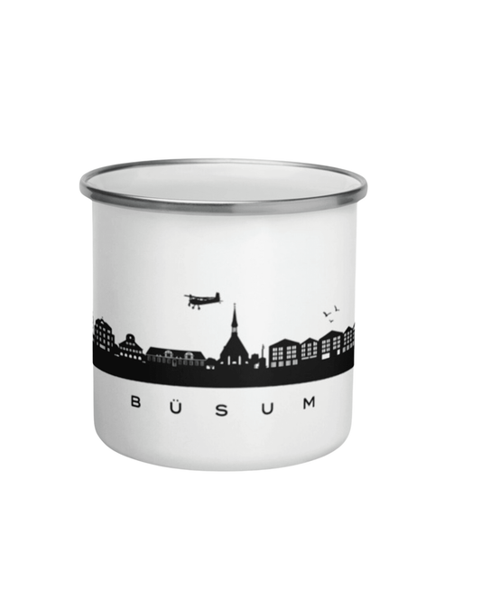 Mockup Emaille Becher Buesum Skyline