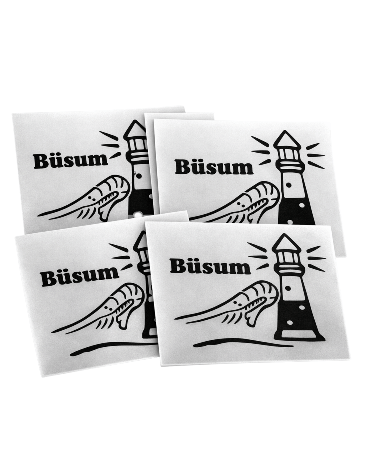 Büsum Krabbe & Leuchtturm Aufkleber