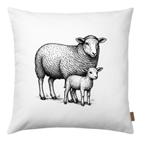 Kissen Schaf und Lamm Deich