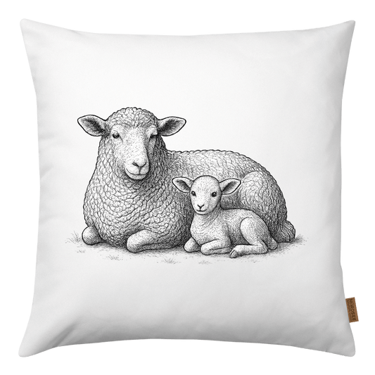 Kissen Schaf und Lamm
