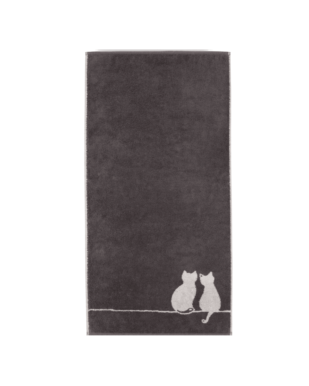Handtuch CUTE CATS You Me Basalt Platin Bild 2