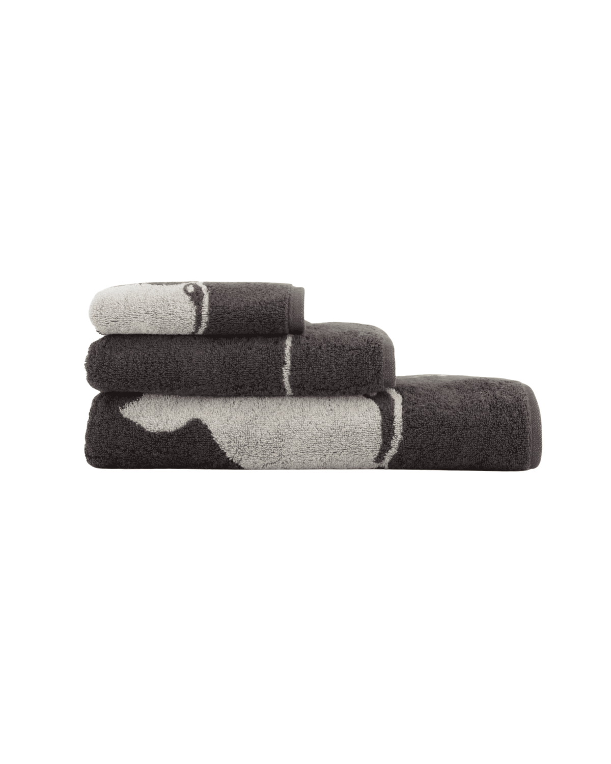 Handtuch CUTE CATS You Me Basalt Platin Stapel 2