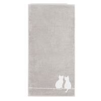 Handtuch CUTE CATS You Me Platin Weiss Bild 2