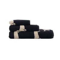 Handtuch WE LOVE DOGS Schwarz-Beige Stapel 2