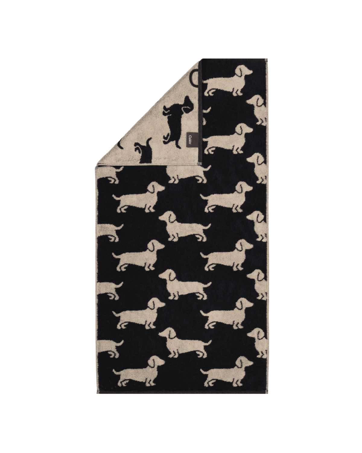 Handtuch WE LOVE DOGS Schwarz Beige Bild 1