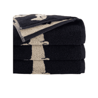 Handtuch WE LOVE DOGS Schwarz Beige Stapel 1