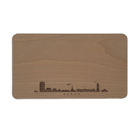 Holzschneidebrett Büsum Skyline