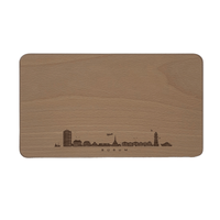 Holzschneidebrett Büsum Skyline