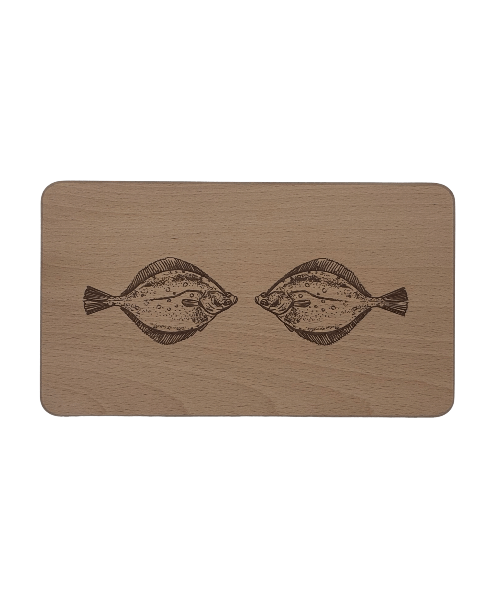 Holzschneidebrett Scholle Duo