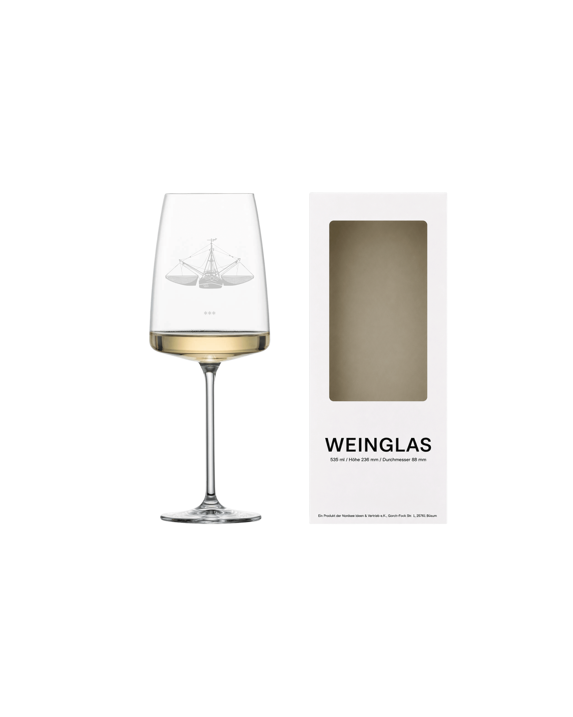 Weinglas Fischkutter