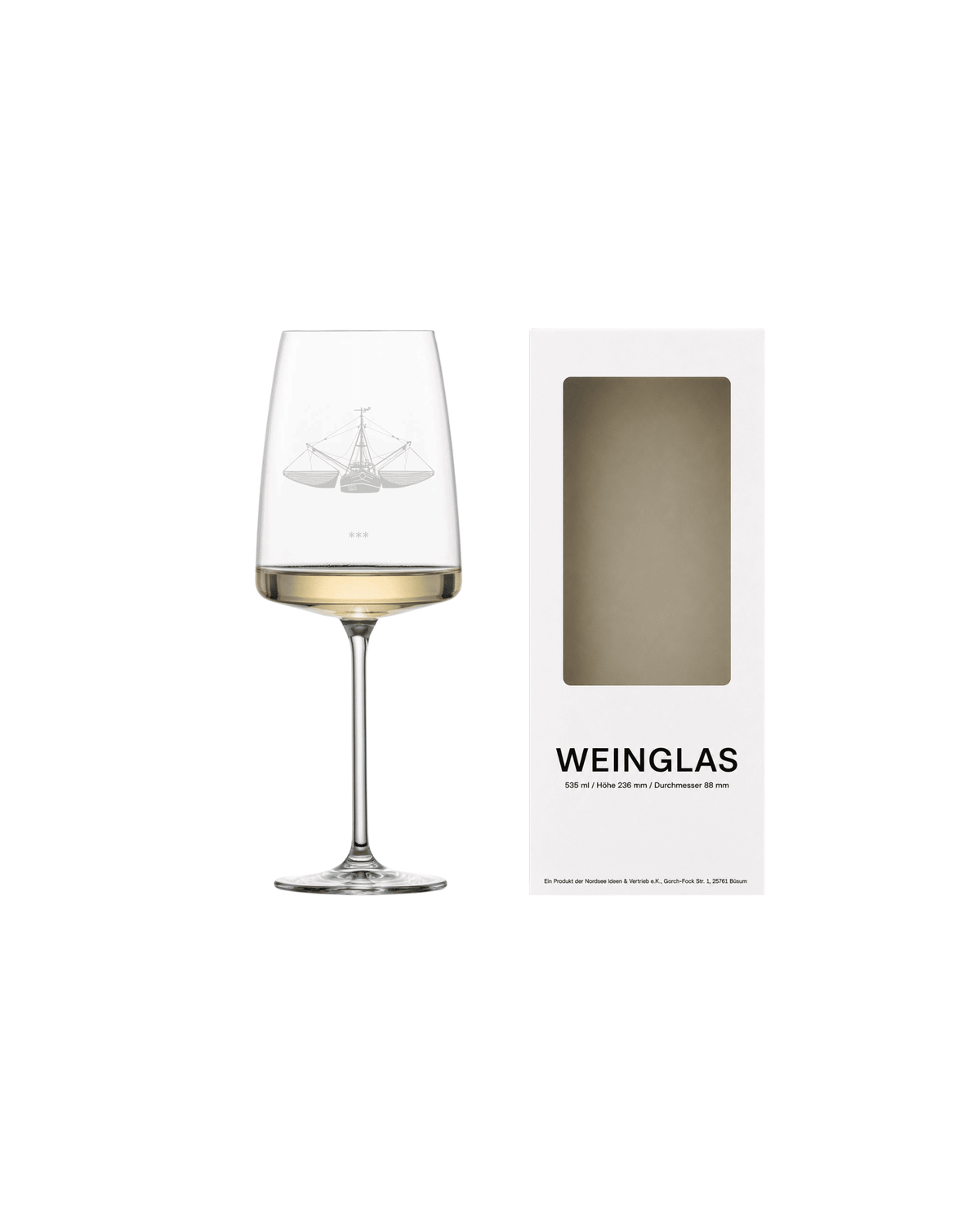 Weinglas Fischkutter