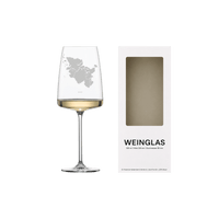 Weinglas Küstenkarte