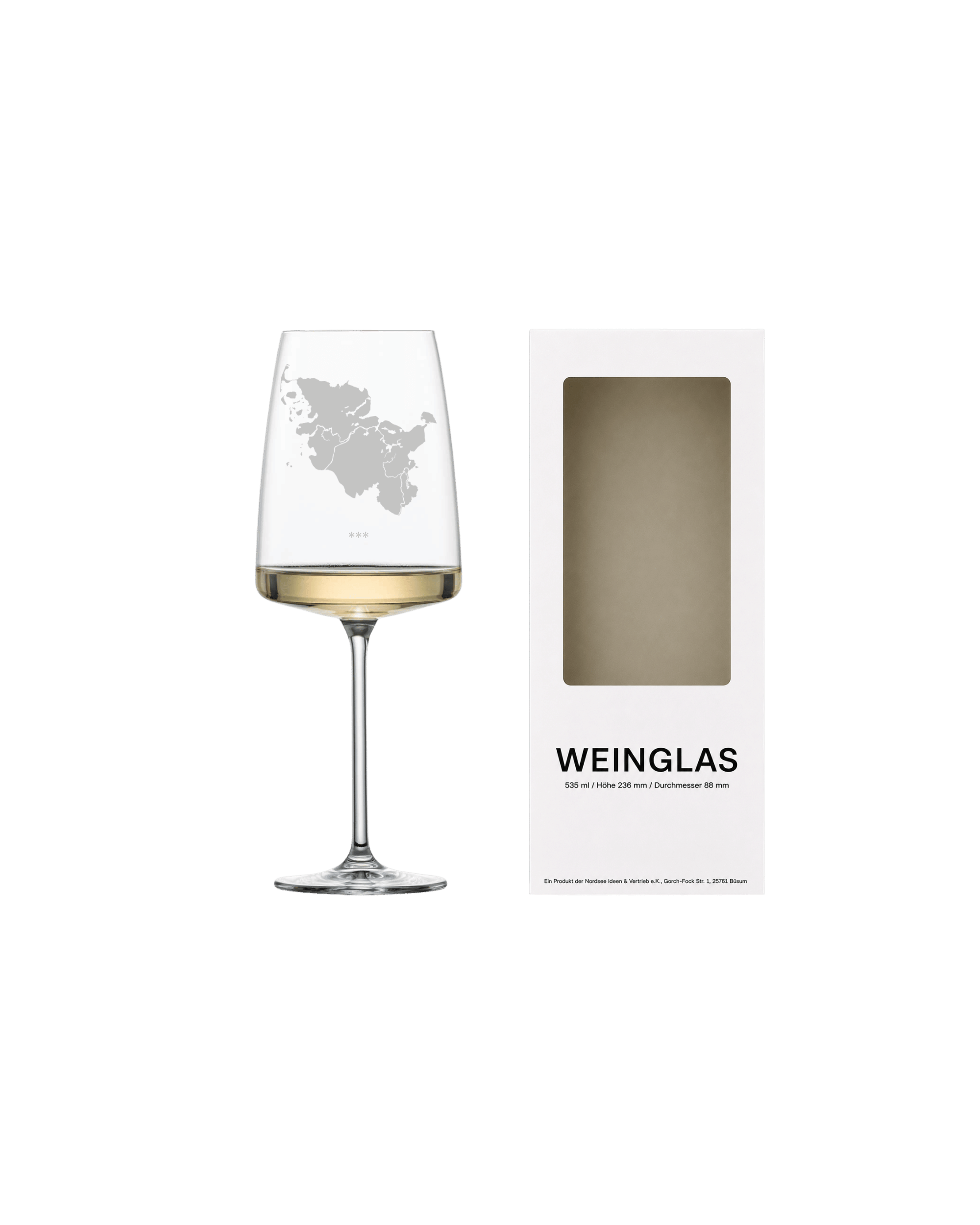 Weinglas Küstenkarte