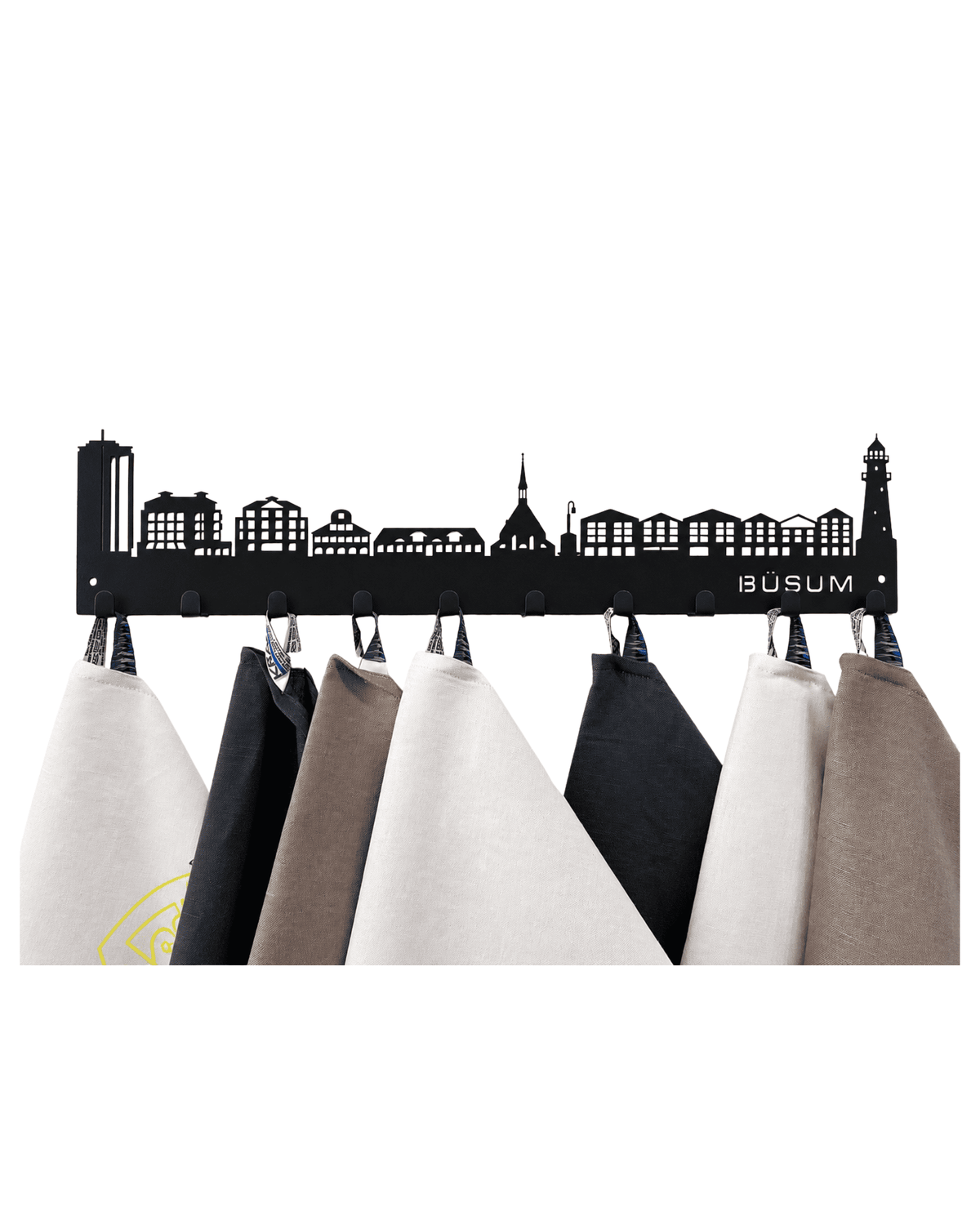 Mockup Buesum Skyline Garderobe mit Geschirrtuechern Bild 2