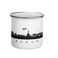 Mockup Emaille Becher Buesum Skyline