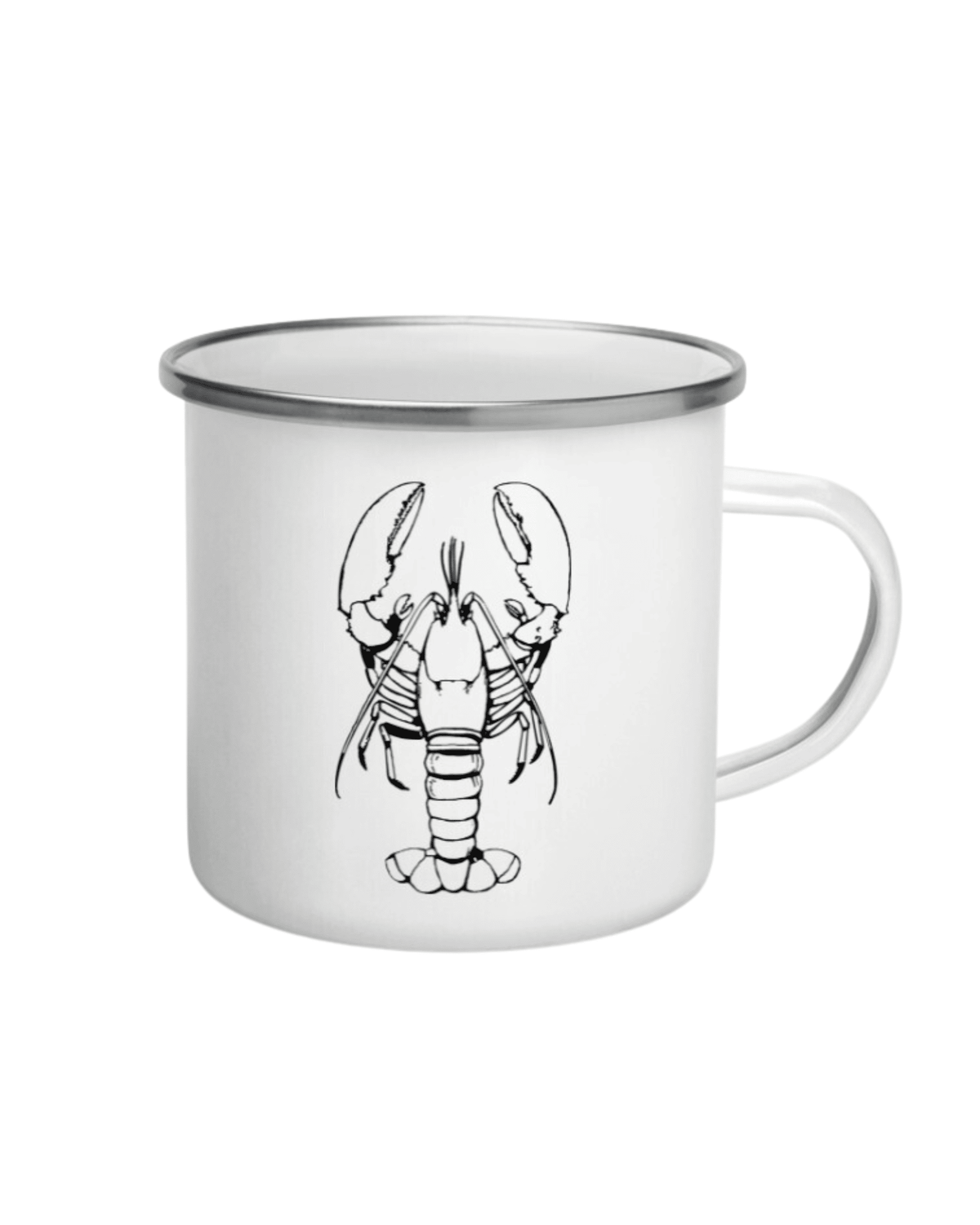 Mockup Emaille Becher Hummer