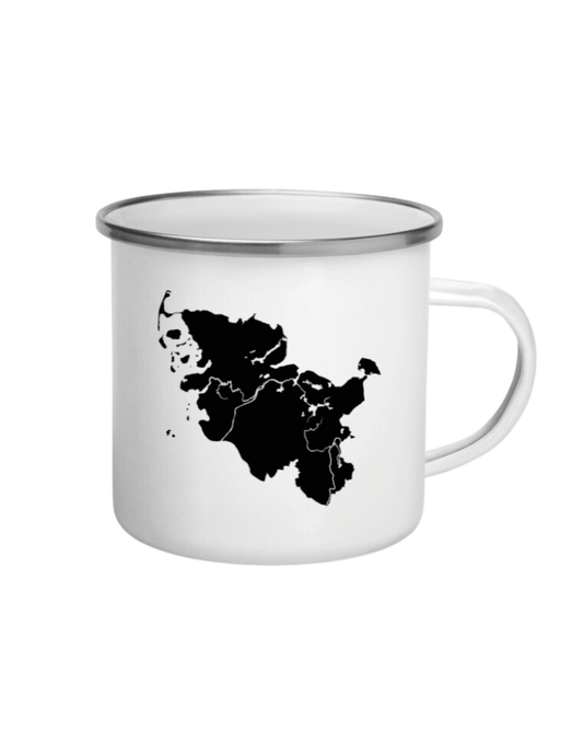 Mockup Emaille Becher Kuestenkarte