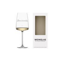 Weinglas Büsum Skyline