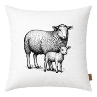Kissen Schaf und Lamm Deich