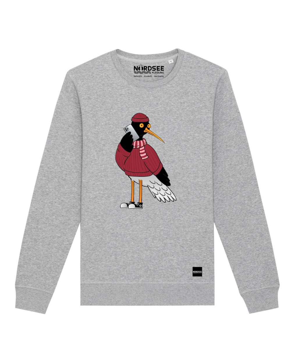 Sweatshirt "Fancy Bird Henk" Heather Grey