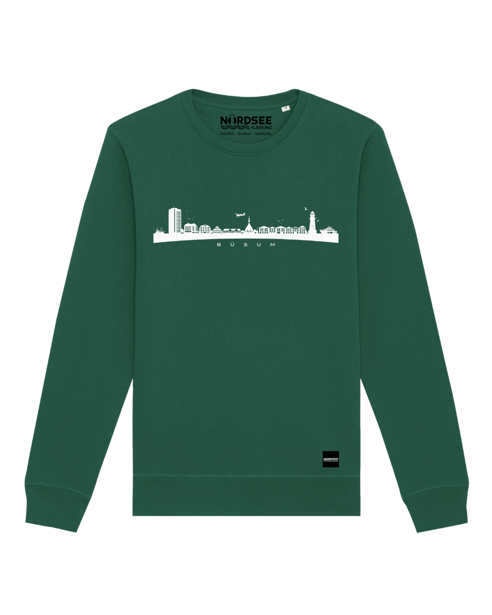 Sweatshirt "Büsum Skyline" Bottle Green