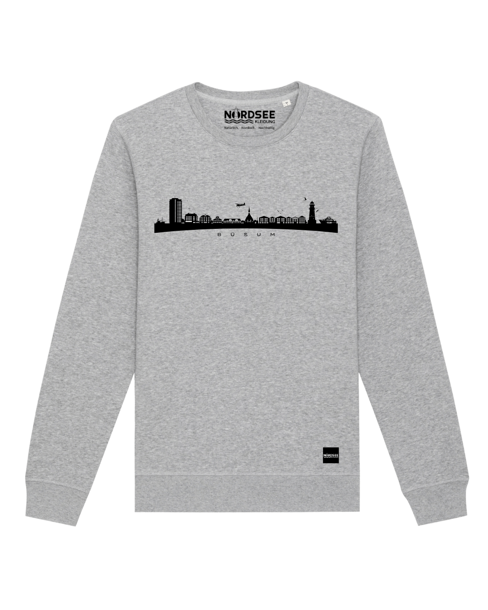 Sweatshirt "Büsum Skyline" Heather Grey