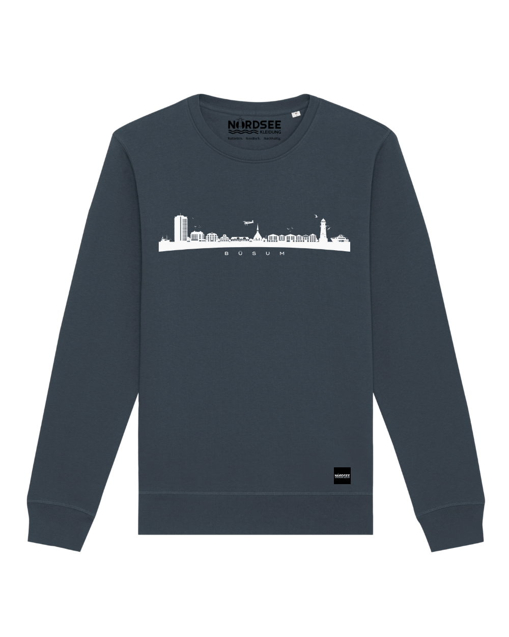 Sweatshirt "Büsum Skyline" India Ink Grey